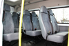 14-Sitzer Ford Transit seating interior with 13+1 seats