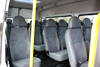 14-Sitzer Ford Transit  seating interior with 13+1 seats